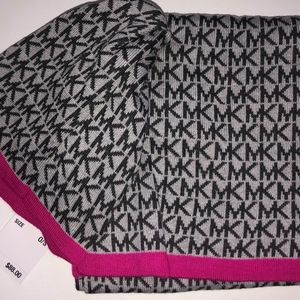Michael Kors Signature MK Scarf and Beanie Set